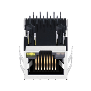 RB1-1A5BAK1A compatibel LINK-PP LPJG0803A25NL 100/1000 Base-T Tab Down Groen & Oranje/Gele LED 1 Poort RJ-45 PCB-aansluiting afbeelding 2