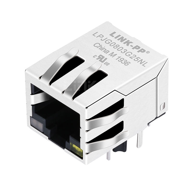 RB1-2A5BAK1A Compatible LINK-PP LPJG0803G25NL 100/1000 Base-T Single Port RJ45 Jack With Magnetics Tab Down Orange&Green/Yellow Led