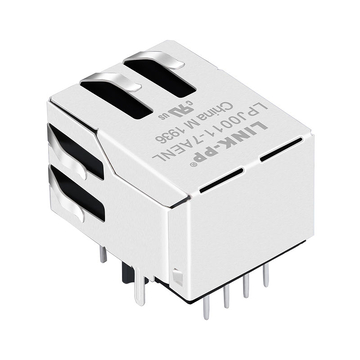 LPJ0011-7AENL Θωρακισμένη γλωττίδα σύνδεσης Ethernet RJ45 10/100 Base-T Κάτω Πράσινη/Κίτρινη εικόνα LED 5
