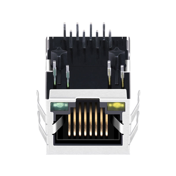 Совместимость с Halo HFJ11-2450E-LS21 LINK-PP LPJ0011AANL 10/100 Base-T Tab Down Yellow/Green Led 1 Port Magjack ICM RJ45 Connector image 2