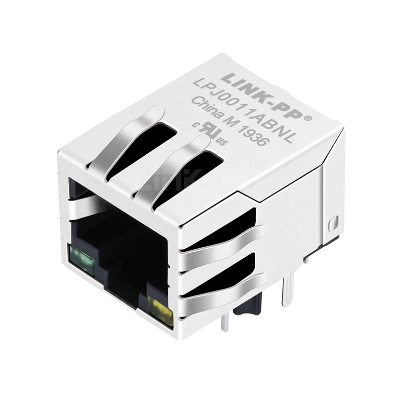 Pulse JD0-0009NL Compatible LINK-PP LPJ0011ABNL 10/100 Base-T Tab Down Green/Yellow Led Single Port Jacks RJ45 Network Connector