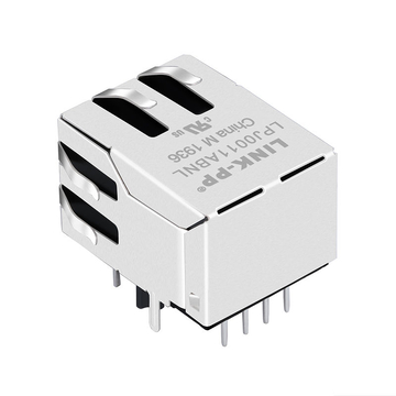 Pulse J00-0065NL Compatibel LINK-PP LPJ0011ABNL 10/100 Base-T Geïntegreerde RJ45 Magjack Tab Down Groen/Gele LED afbeelding 5