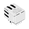EDAC A63-114-313P190 kompatibel LINK-PP LPJ0012AHNL 10/100 Base-T Magnetische RJ45-Buchse, einzelner Port, Lasche nach unten, grüne/gelbe LED, Daumenbild 5