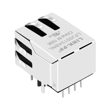 Beidehands LU1T041X-43 LF-compatibel LINK-PP LPJ0013ABNL 10/100 Base-T Tab Down Groen/Gele LED 1 Poort Magnetische Modulaire RJ45-aansluiting afbeelding 5