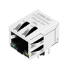 Belfuse LU1T041-43 LF-kompatibel LINK-PP LPJ0024ABNL 10/100 Base-T Tab Down Grün/Gelbe LED 1 Port Cat 5e Amp RJ45 Jack Connectors Daumenbild 1