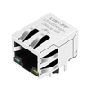 LPJ0024ABNL 10/100 Base-T Industrial RJ45 Magjack Tab Down Green/Yellow LED thumb image 1