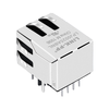 Compatível com ambas as mãos LU1T516-43 LF LINK-PP LPJ0025ABNL Conector magnético RJ45 10/100 Base-T com aba para baixo e LED verde/amarelo (imagem em miniatura 5)