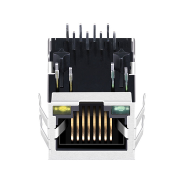 13F-62AGYDS2NL 10/100 Base-T 1 poort Cat5e RJ45-aansluiting Tab omlaag Groen/Geel LED afbeelding 2