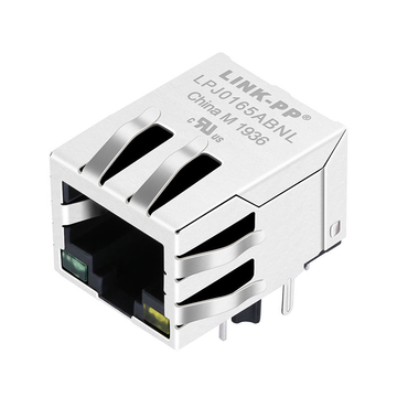 Pulse J00-0086NL Compatible LINK-PP LPJ0165ABNL 10/100 Base-T Tab Down Green/Yellow Led 1x1 Port 8 Pin Modular RJ45 Connectors