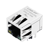 Compatível com X Múltiplo XPJG-01K-1-PK3-310 LINK-PP LPJ0196AGNL 10/100 Base-T RJ45 PoE Conectores magnéticos Porta única guia para baixo LED amarelo/verde imagem do polegar 1