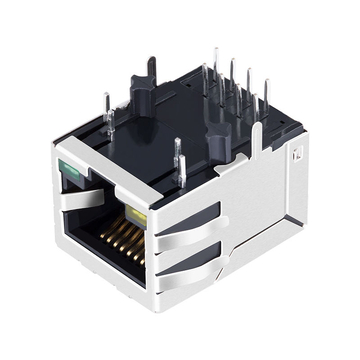 X meerdere XRJG-01K-1-E13-211 Compatibel LINK-PP LPJ4026AANL 10/100 Base-T Tab Down Gele/Groene LED Eén Poort Afgeschermde Netwerk RJ-45 Connector afbeelding 3