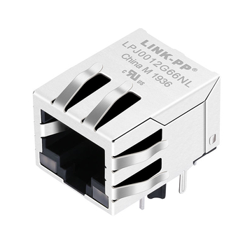 LPJ0012G66NL 10/100 Base-T 1x1 porta RJ45 Jack magnético guia para baixo com leds vermelho e verde/vermelho e verde