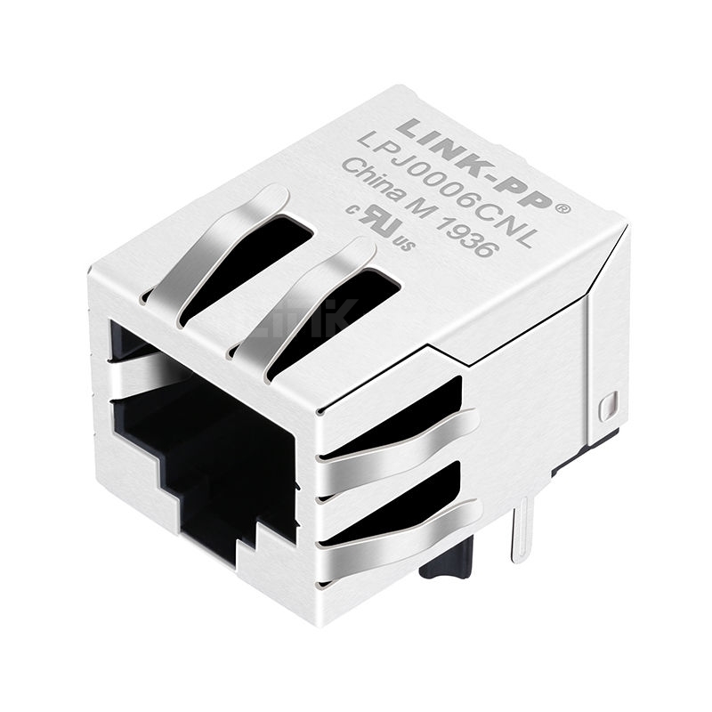 Pulse J0006D21 Compatible LINK-PP LPJ0006CNL 10/100 Base-T Tab Down Without Led 1x1 Port 8P8C RJ45 Jack PCB