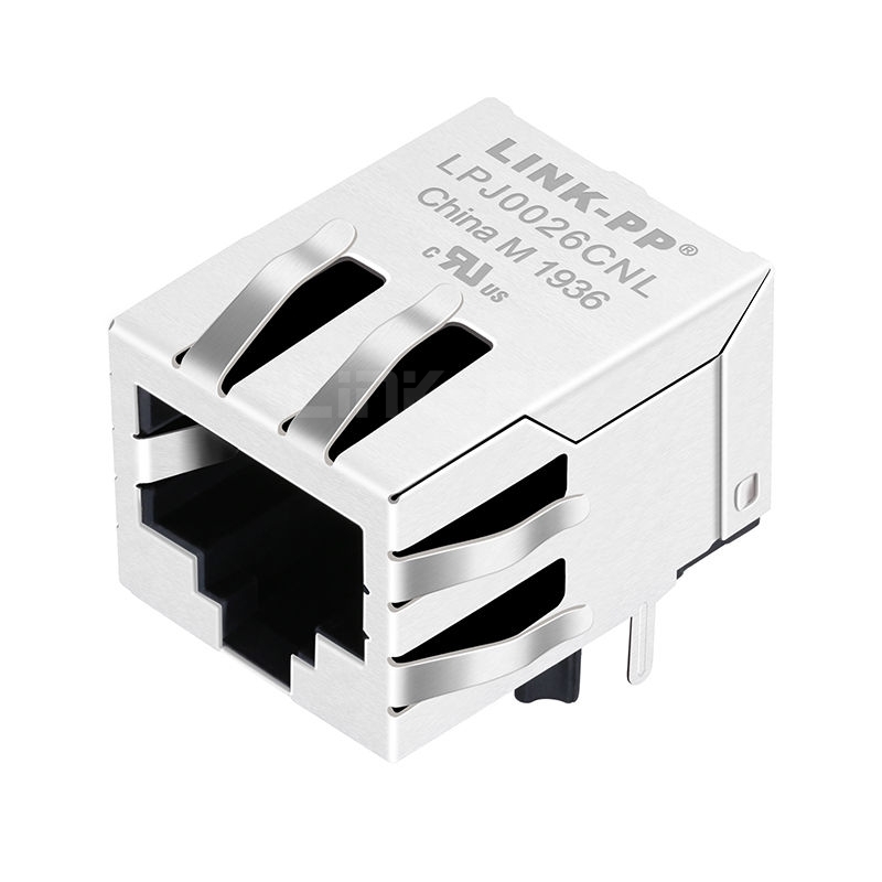 WE MIC25010-5110 Compatible LINK-PP LPJ0026CNL 10/100 Base-T Tab Down Without Led Single Port Industrial RJ45 PCB Mount Jack