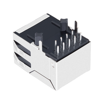 LPJ0049CNL 10/100 Base-T POE RJ45 connector Single Port Tab Down Without Led image 3