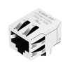 LPJ4011CNL 10/100 Base-T Tab omlaag zonder led Enkele poort PCB-montage RJ45-connector duim afbeelding 1