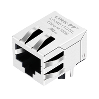 13F-64HND2NL Compatible LINK-PP LPJ4011CNL 10/100 Base-T Single Port RJ45 Magnetic Jack Tab Down Without Led