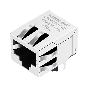 LPJ4284CNL 10 100 base-t poe rj45 magjack with rectifier diode tab down without led