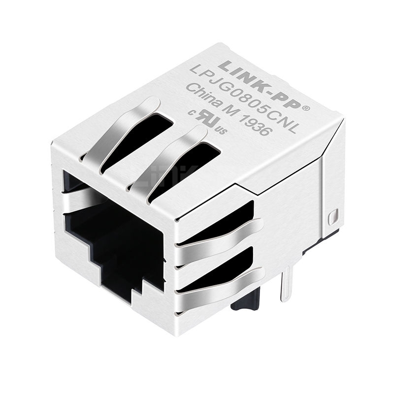 Halo HFJ11-1G02AA Compatible LINK-PP LPJG0805CNL 100/1000 Base-T Tab Down Without Led One Port RJ45 Shielded Connectors