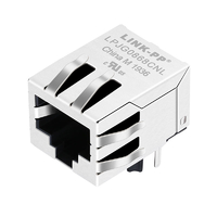 Compatible con Belfuse SI-61007-F LINK-PP Lengüeta magnética del puerto RJ0868 Jack de LPJG1000CNL 1 Base-T 1x45 abajo sin LED