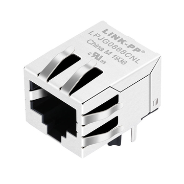 belfuse si-61007-f compatible link-pp lpjg0868cnl 1000 base-t 1x1 port magnetic rj45 jack tab down without led