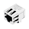 Compatível com Halo HFJ11-1G06ERL LINK-PP LPJG0917CNL 100/1000 Base-T guia para baixo sem LED Conector RJ45 industrial blindado de porta única imagem do polegar 1