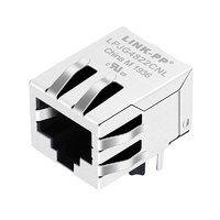 XFMRS XFGIGBQ-COMBO1-4MS Compatible LINK-PP LPJG4822CNL 100/1000 Base-T Tab Down Without Led One Port Network RJ-45 Female Connector