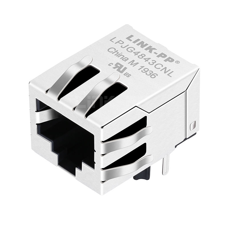 Halo HFJ11-1G41ERL Compatible LINK-PP LPJG4843CNL 100/1000 Base-T Tab Down Without Led One Port RJ-45 Cat6 Socket