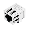 Compatible XFMRS XFGIB100T-COMBO1-4MS LINK-PP LPJG4843CNL Languette 100/1000 Base-T vers le bas sans LED, un port PCB, connecteur modulaire RJ 45, image du pouce 1