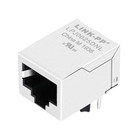 Hanrun HR901102A compatível LPJ0025DNL 10/100 Base-T 1 porta RJ45 conector magnético blindado guia para baixo sem LED