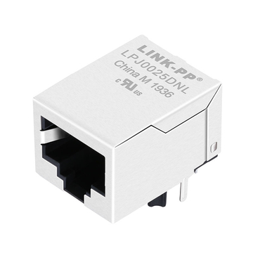 P02-102-11A9 Compatible LINK-PP LPJ0025DNL 10/100 Base-T Tab Down Without Led 1 Port Shielded RJ45 Ethernet Socket