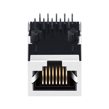 Совместимость с XFMRS XFVOIP5E-C1-4MS LINK-PP LPJ4514DNL 10/100 Base-T, разъемы с фиксацией вниз, без светодиода, 1 порт, печатная плата, PoE, модульные разъемы RJ-45, изображение 2