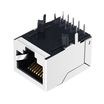 هانرون HR901130A متوافق LINK-PP LPJG0806DNL منفذ مغناطيسي أحادي 100/1000 Base-T RJ45 قابل للطي لأسفل بدون مؤشر LED (صورة 3)