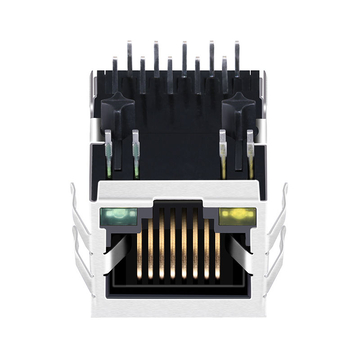 Hanrun HR871156C compatibel LINK-PP LPJ0162GDNL 100 Base-T Cat5e RJ45-connector POE-tab omlaag gele/groene led afbeelding 2