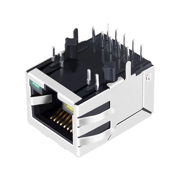 WE 7499211122A Compatibel LINK-PP LPJ0162GDNL 10/100 Base-T POE RJ45 vrouwelijke jack 1x1 poort lipje omlaag gele/groene led afbeelding 5