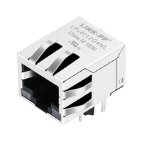 XFMRS XFATM9-CLxu1-4MS Compatible LINK-PP LPJ4012G4NL 10/100 Base-T Tab Down G&Y/G&Y Led Single Port Magjack Ethernet RJ45 Connector