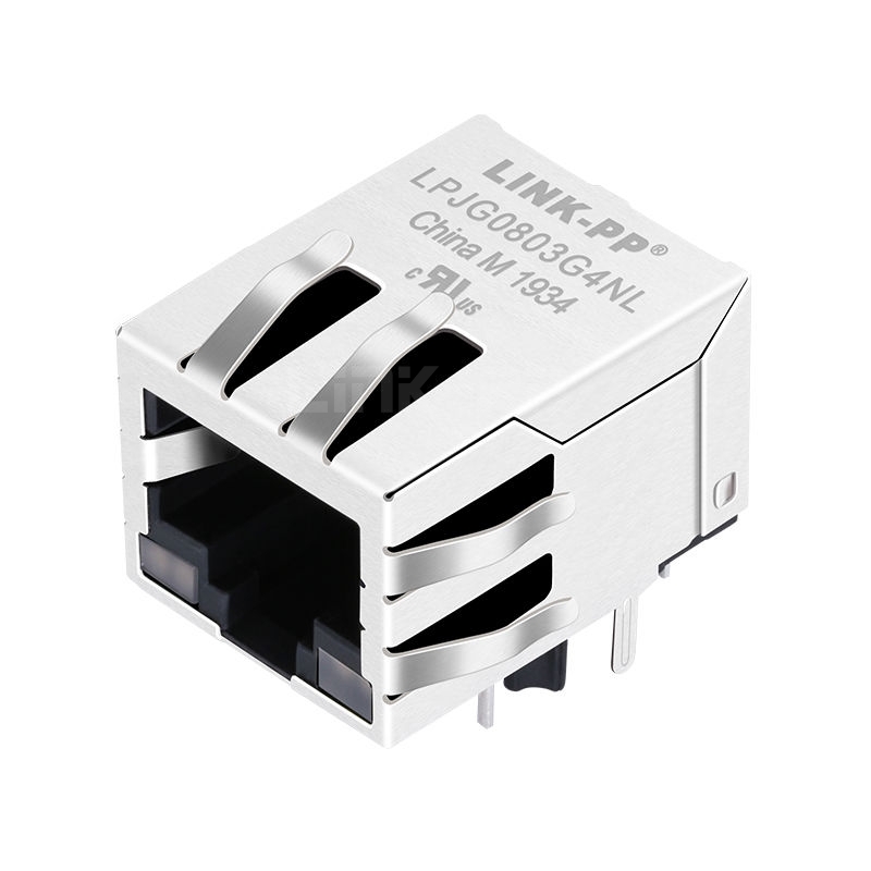 RB1-2S5BAK1A Compatible LINK-PP LPJG0803G4NL 100/1000 Base-T Tab Down G&Y/G&Y Led One Port Lan RJ45 Connector
