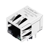 Compatibile con Pulse JXKM-0013NL LINK-PP LPJG4811G7NL 100/1000 Base-T Linguetta Giù G&Y/G Led 1 porta Montaggio a pannello Connettore passante RJ45 schermato miniatura immagine 1