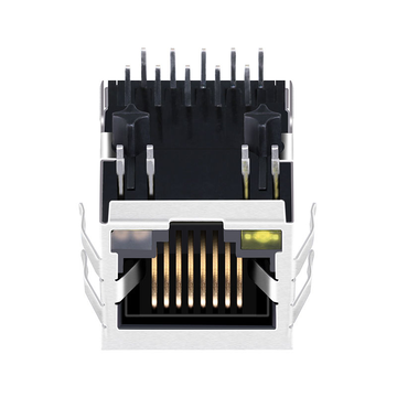 59G-75YDD3LZ2NL 100/1000 Base-T 1x1 экранированный разъем RJ45 с фиксатором, желтый/оранжевый и зеленый светодиоды, изображение 2