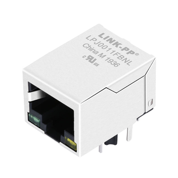 hanrun hr911105a compatible link-pp lpj0011fbnl 10 100 base-t 1x1 port rj45 magjack tab down green yellow led