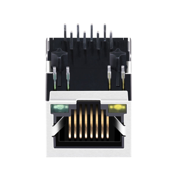 WE MIC24211-0101 Συμβατό LINK-PP LPJ0012HDNL 10/100 Base-T Tab Down Κίτρινο/Πράσινο LED 1x1 Θύρα 8P8C Υποδοχή RJ 45 Network Jack εικόνα 2