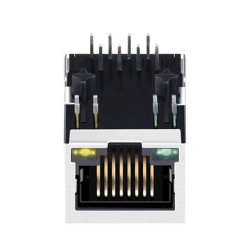 XFMRS MXFATM6Y-CLTZxu1-2MS Compatibel LINK-PP LPJ4108HBNL 10/100 Base-T Tab Down Groen/Gele LED Eén Poort 8P8C Ethernet RJ-45 Jacks afbeelding 2