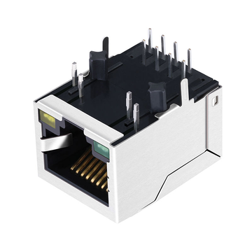 LPJ0006BBNL 10/100 Base-T RJ45 με μαγνητική υποδοχή, πράσινο/κίτρινο LED με καρτέλα προς τα κάτω, εικόνα 3