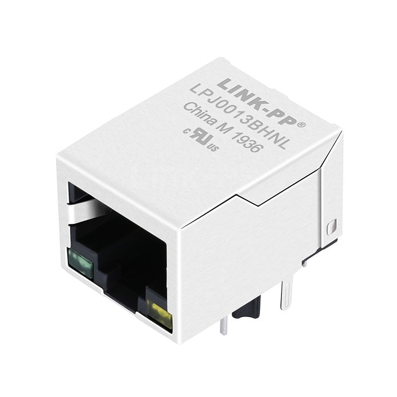 LPJ0013BHNL 10/100 Base-T Shielded RJ45 Modular Connector Green/Yellow LED Tab Down