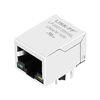 X Multiples XMG-SK02-111009ANL-LFG-LA1 Compatible LINK-PP LPJ0013BHNL Connecteur magnétique RJ10 100/45 Base-T Languette vers le bas Vert/Jaune Image du pouce LED 1