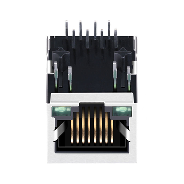 LPJ0026BCNL 100 Base-T Single Port RJ45 Connector With Integrated Magnetics Tab Down Green/Green Led image 2