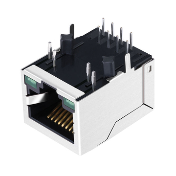 Совместимость с импульсным J0026D01ENL LINK-PP LPJ0026BCNL Однопортовый разъем RJ45 100 Base-T со встроенными магнитами, креплением вниз, зеленый/зеленый светодиод (изображение 3)