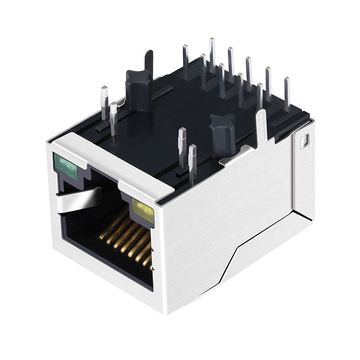 متوافق مع KLA1S109-34 LF LINK-PP LPJG0801BANL 100/1000 Base-T Tab Down Yellow/Green LED 1x1 Port Jack RJ45 Network Connector image 3