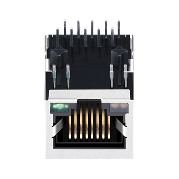 LPJ4434H7NL 10 100 base-t rj45 magjack tab down yellow&green green led image 2