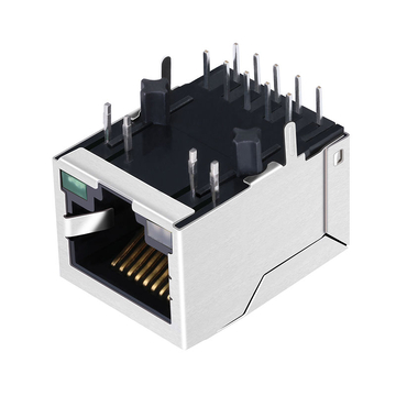 МЫ 7499410420 Совместимость LINK-PP LPJ4230H7NL 10/100 Base-T, разъем с клеммой вниз, зеленый и желтый/зеленый светодиод, 1 порт POE+, гнездовой разъем RJ-45, изображение 3